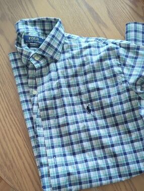 Polo by Ralph Lauren Green & Blue Plaid Button-Down Shirt